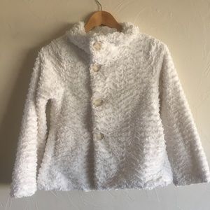 Faux fur girls coat
